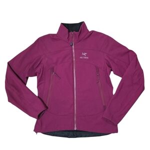 Arc'teryx Women's Gamma Softshell Burgandy Polartec Outdoor Jacket Size Med
